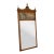 1920s Pecan Fruitwood French Provincial Wall Mirror With Watercolor Painting For Sale