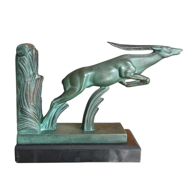 Gazelle Bookends by Max Le Verrier, Set of 2 For Sale - Image 6 of 13