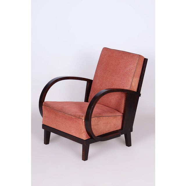 Art Deco Armchair attributed to Jindrich Halabala for Up Zavody, Czech, 1930s For Sale - Image 10 of 11