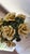Vintage Italian Capodimonte-Style Porcelain Floral Arrangement Yellow Roses and Green Leaves Set Inside a White Textured Ceramic Basket. For Sale - Image 10 of 16