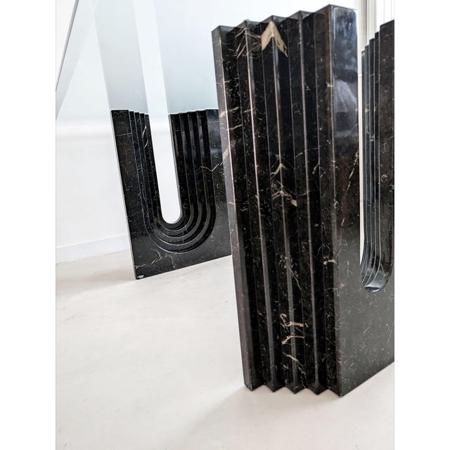 Glass & Black Marble Dining Table by Carlo Scarpa for Cattelan, 1970s For Sale - Image 5 of 12