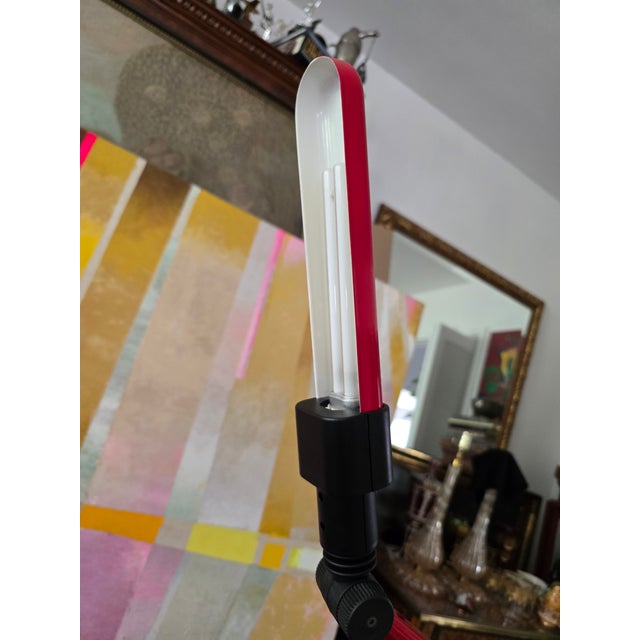 Red Mid Century Modern Designer Red Italian Desk Lamp For Sale - Image 8 of 12