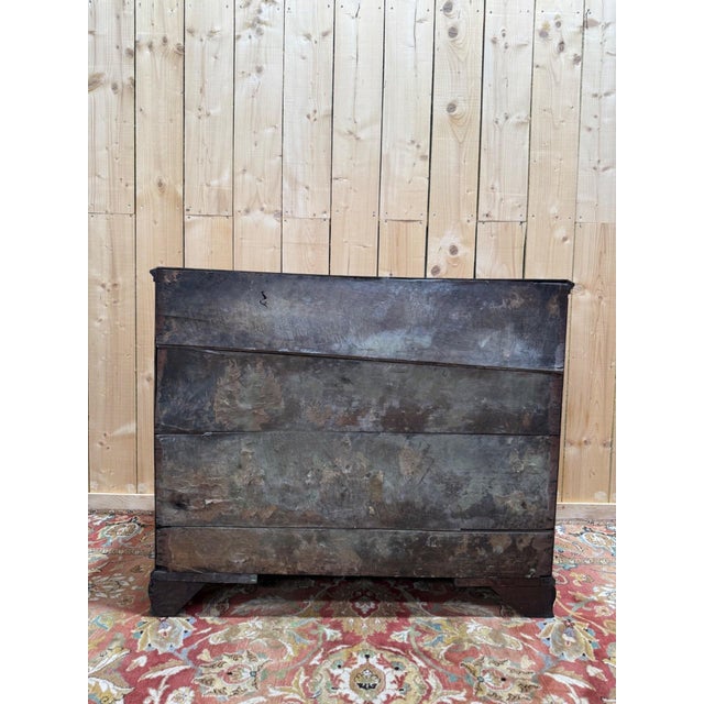 Georgian Chest of Drawers in Oak and Brass For Sale - Image 9 of 10