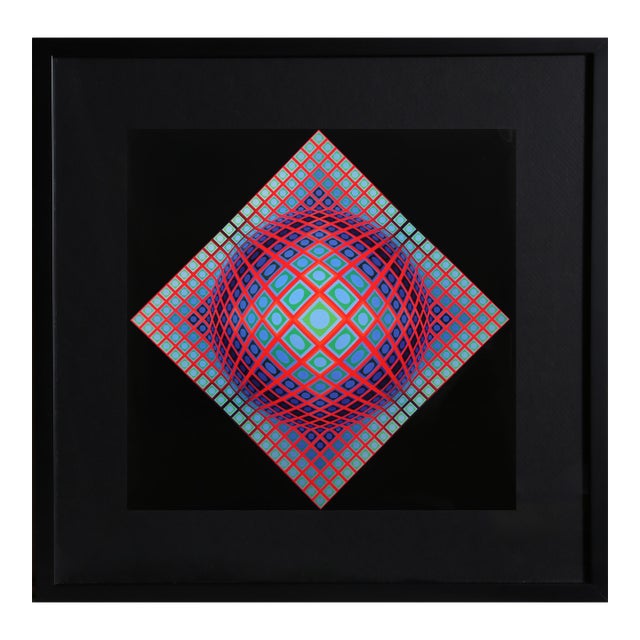 Victor Vasarely, Vega 201, Offset Lithograph For Sale