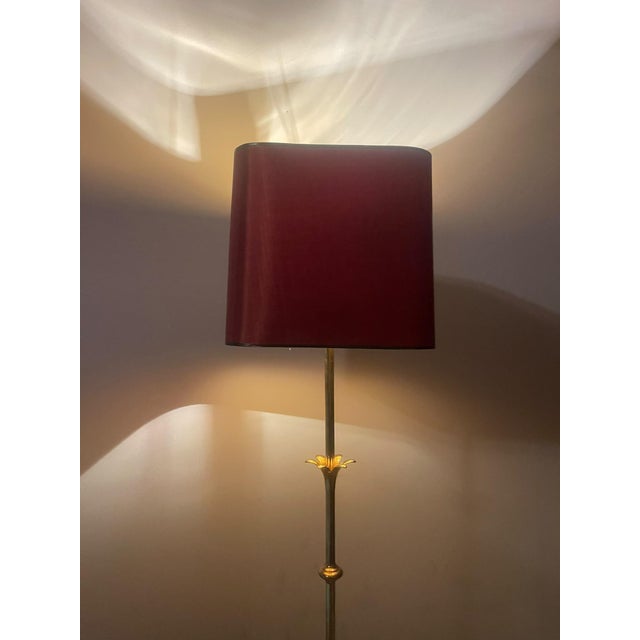 Hollywood Regency French Brass Floor Lamp in the style of Maison Charles. France, 1970s For Sale - Image 13 of 18