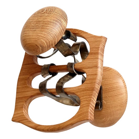 Calvet Hook in Metal and Wood, Spain, 2019 For Sale