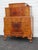 French Early 1900s Depression Era Carved Inlay Tall Chest of Drawers 6639 For Sale - Image 3 of 18