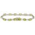 This extraordinary 14K white gold peridot and diamond bracelet will pair with just about any wardrobe attire. The oval-...