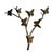 Brass Mid Century Brass Butterfly Branch Wall Decoration M For Sale - Image 8 of 9