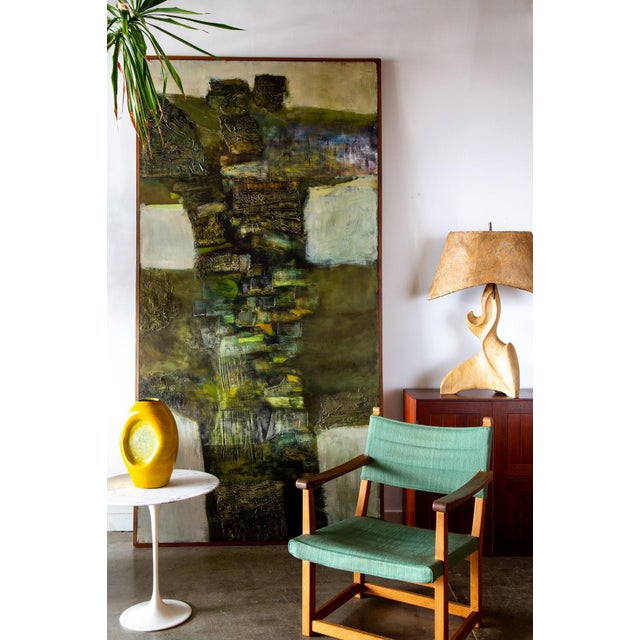 Mid-Century Modern Organic Sculptural Ceramic Lamp After Heifetz With Horsehair Shade For Sale - Image 10 of 10