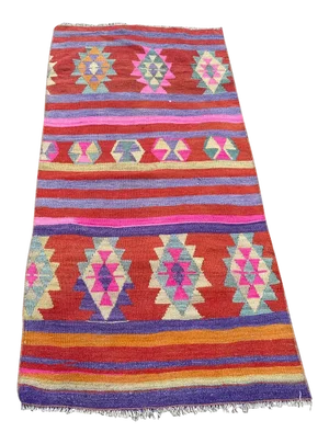Vintage Handknotted Oushak Kilim Rug