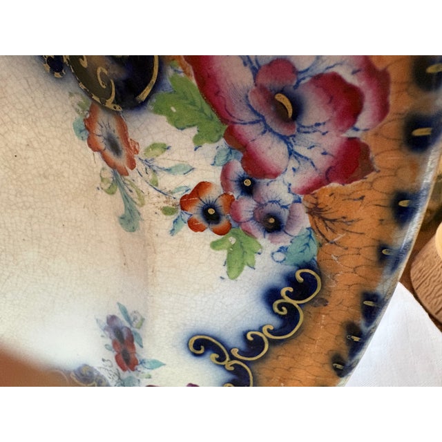 Large Mid 19th Century Unmarked Polychrome Platter For Sale In Lexington, KY - Image 6 of 18