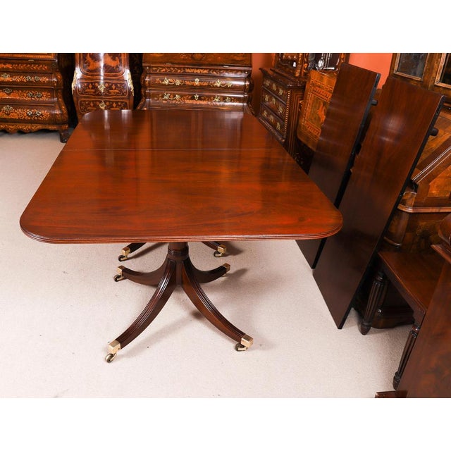 Vintage Triple Pillar Dining Table by William Tillman, 1980s For Sale - Image 9 of 18