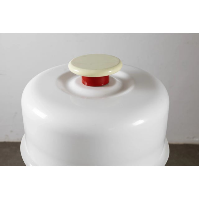 Plastic Postmodern Red & White Floor Lamp, 1970s For Sale - Image 7 of 9