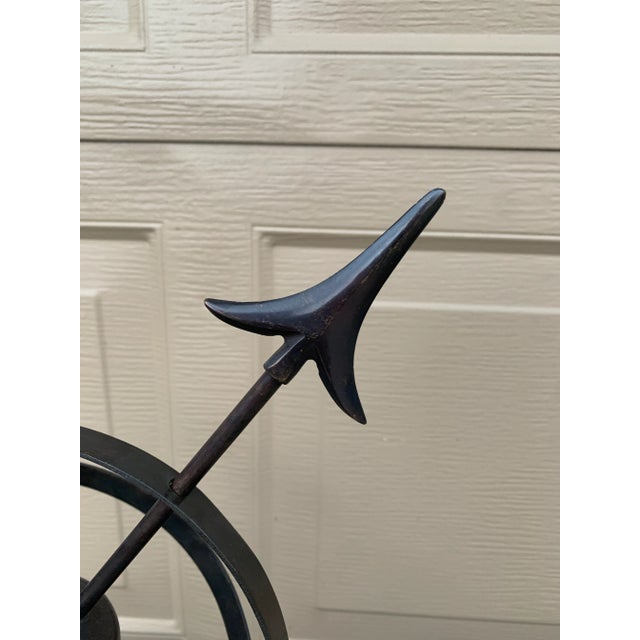 Maitland - Smith Black Iron Armillary Globe Sculpture – Traditional Landscape & Garden Decor For Sale - Image 4 of 11