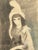 Late 19th Century Marie Laurencin Female French Artist Fille Avec Chat Signed Marie Laurencin' (Lower Right) Charcoal Wash and Crayon on Paper Laid Down to Board For Sale - Image 5 of 12