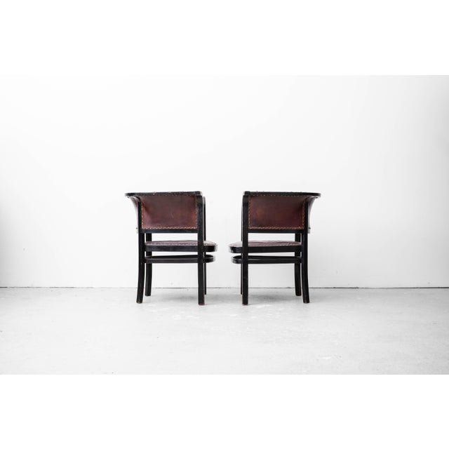 Antique Art Nouveau Armchairs by Marcel Kammerer for Gebrüder Thonet, 1910, Set of 2 For Sale - Image 18 of 18