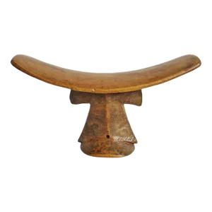 Vintage Old Dinka Wood Headrest