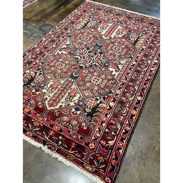 1990s 1990s Old Persian Bakhtiari Rug 4'9" X 7'0" For Sale - Image 5 of 8