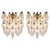 Pair Italian vintage pair of wall sconces in Murano glass and nickel-plated metal structure. The armor polished nickel...