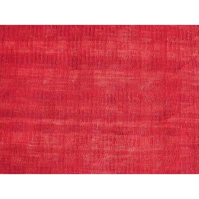 Textile Vintage Turkish Tribal Red Kilim Rug-6’x8’11" For Sale - Image 7 of 12