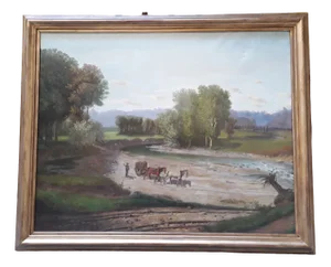 Massa, Countryside Landscape, 1880s, Oil on Canvas