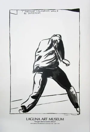 1992 Laguna Art Museum Raymond Pettibon Exhibition Poster