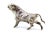 Silver Bull Sculpture with Reliefs and Applications, in Very Good conditions. Designed 1920 to 1949 This piece has an...