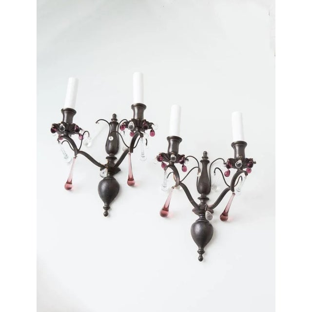 Antique French Wall Lights, Set of 2 For Sale - Image 3 of 8