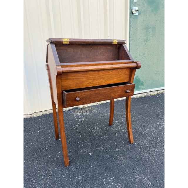 Early 20th Century Antique Walnut and Burlwood Dough Box or Storage Table For Sale - Image 5 of 12