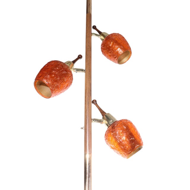 Metal Mid Century Tension Pole Floor Lamp For Sale - Image 7 of 15