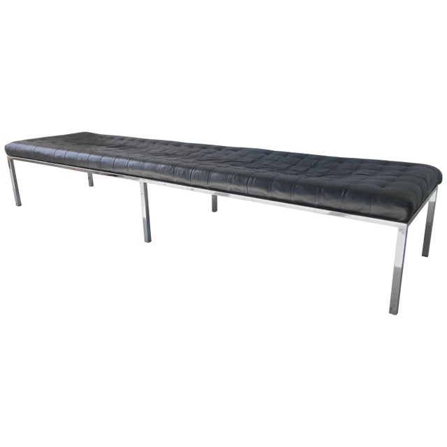 1970s Chrome "Museum" Bench for Metropolitan For Sale - Image 11 of 11