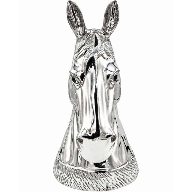 Vintage Equestrian Horse Head Champagne Ice Bucket Cooler Silverplate For Sale - Image 4 of 13