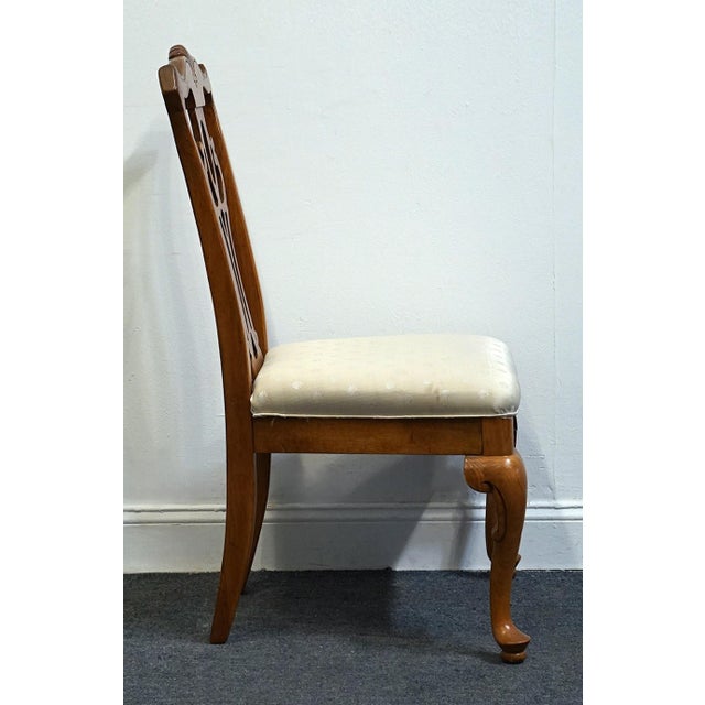 Wood Broyhill Furniture Solid Cherry Traditional Georgian Style Dining Side Chair 7940-87/86 For Sale - Image 7 of 10