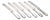 Lunch Knives in Sterling Silver and Stainless Steel by Evald Nielsen, 1930s, Set of 6 For Sale