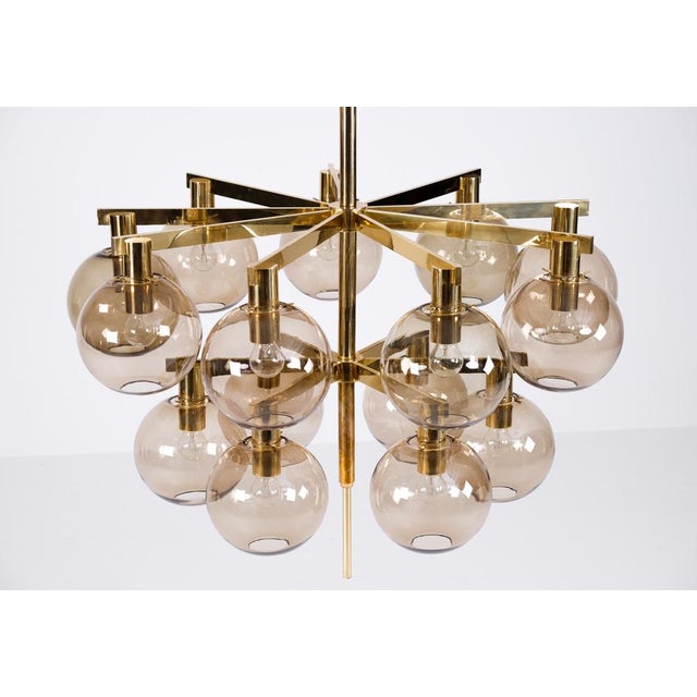 1960s Brass Chandelier Model 348/15 from Hans-Agne Jakobsson, 1960s For Sale - Image 5 of 14