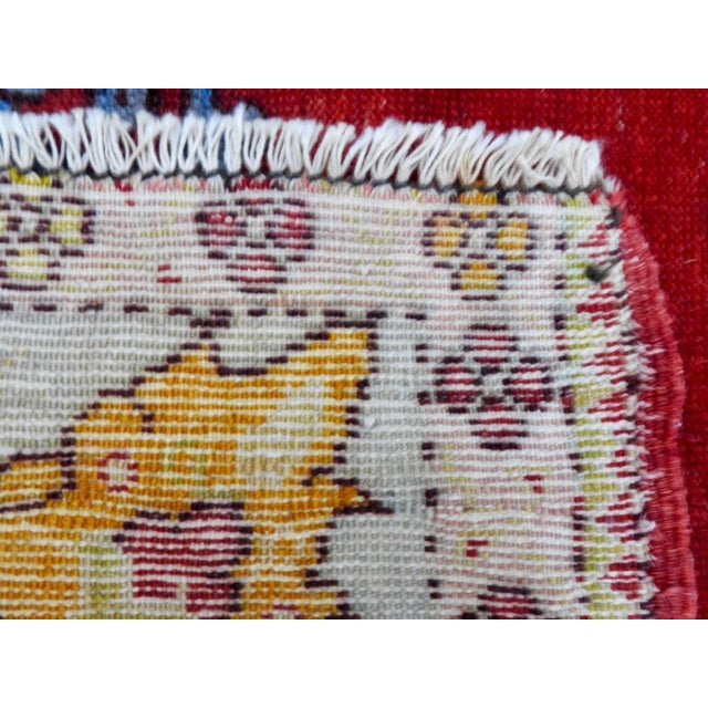 Blue Mid-20th Century Turkish Oushak Rug For Sale - Image 8 of 9