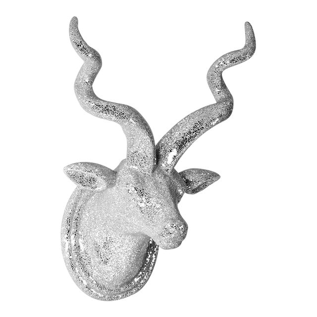 Silver Kudu Head Wall Mount For Sale