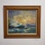 Beautiful, original, signed and framed seascape painting. Lovely pinks and peach colors in the cloudy sky. Signed 'S....