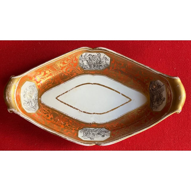 Antique Early 19th C. Miles Mason Porcelain Dish With Neoclassical Scenes Depicting the Fine Arts - Painting, Sculpture, Music, Literature Circa 1805 For Sale In New York - Image 6 of 9