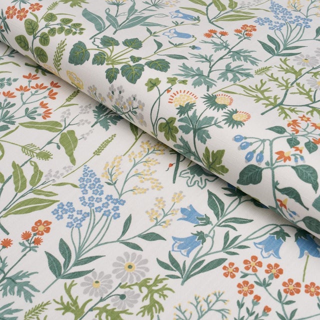 Borastapeter Boråstapeter Flora Fabric In Ivory For Sale - Image 4 of 5