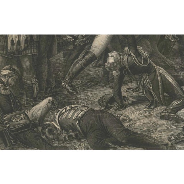 Black Mezzotint of Napoleon at the Battle of Waterloo, 1850, Paper For Sale - Image 8 of 12