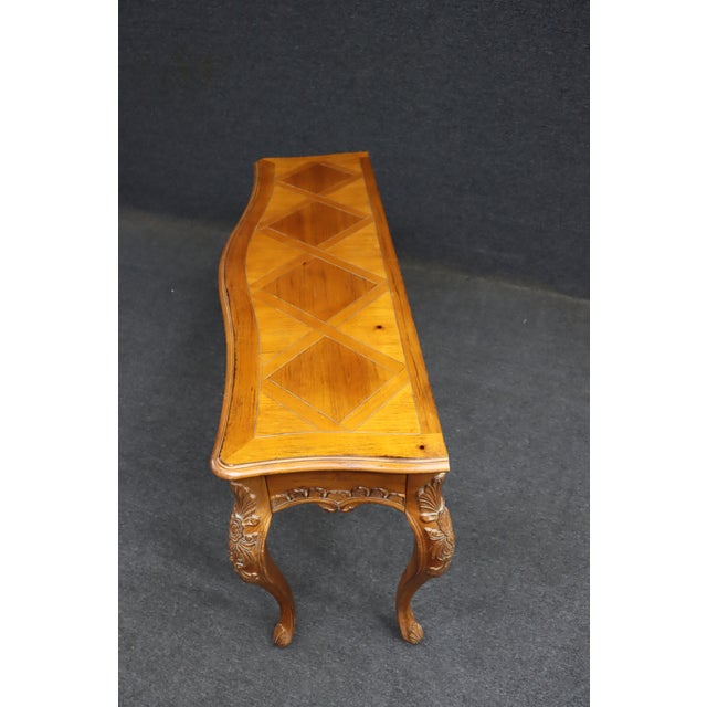 Brown Ethan Allen County French Pine Console For Sale - Image 8 of 12