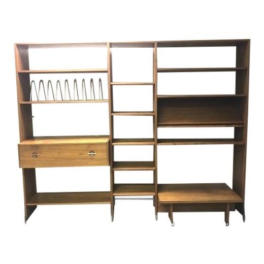 Hans Wegner Mid-Century Modern Danish Teak Wall Unit For Sale