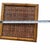 Wood Vintage Bamboo With Woven Rattan Top Plant Stand, Side, Drink Table For Sale - Image 7 of 10