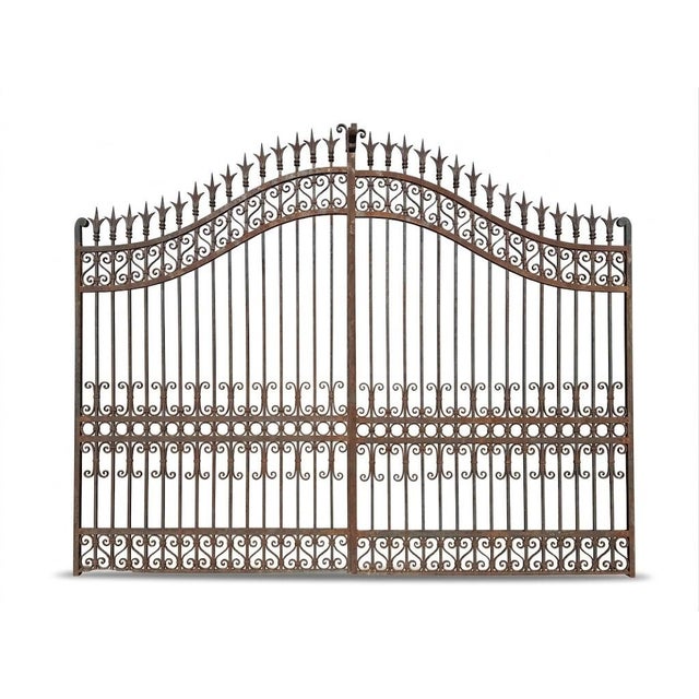 Antique Wrought Iron Gate, 1940s For Sale - Image 3 of 3