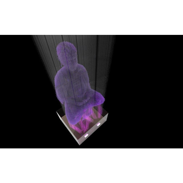 Silver 3D Art 8 Lights Led Sculptural Piece by Aggiolight For Sale - Image 8 of 10