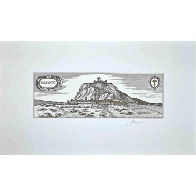 Radicofani is an original contemporary artwork realized by Bettino Craxi in the first years of the 1980s. Original Etching...