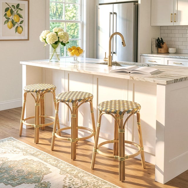 Bring relaxed sophistication to kitchen counters and gathering spaces with the Butler Specialty Company Ballito Rattan...