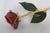 Lacquer Red and Green Dipped Gold Trim Rose 4522b For Sale In Miami - Image 6 of 10